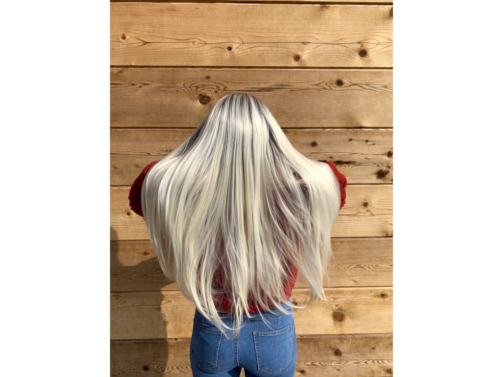 Dlouhá blond paruka se síťkou