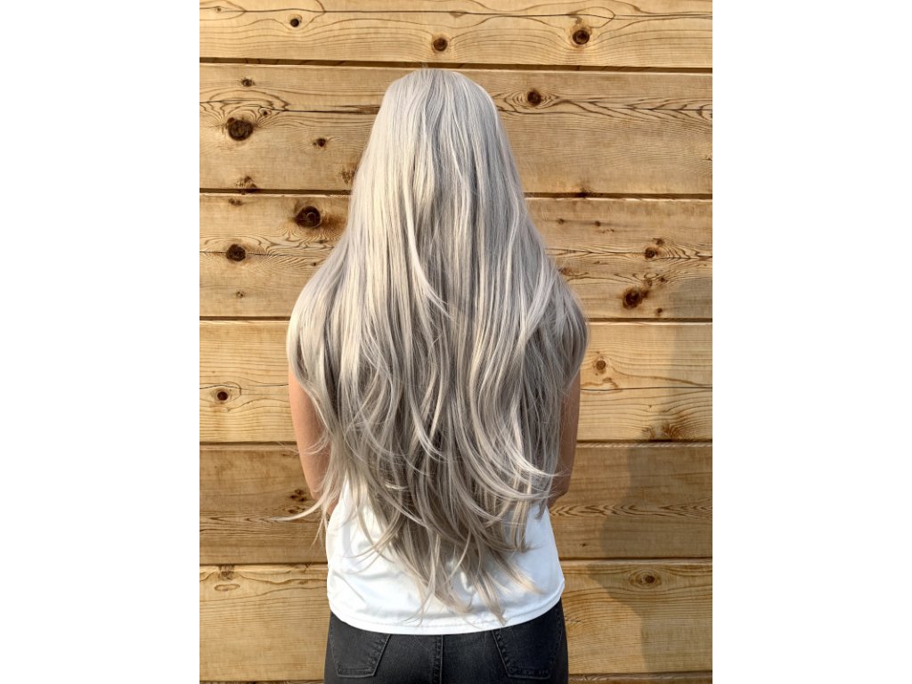 Dlouhá blond paruka se síťkou 