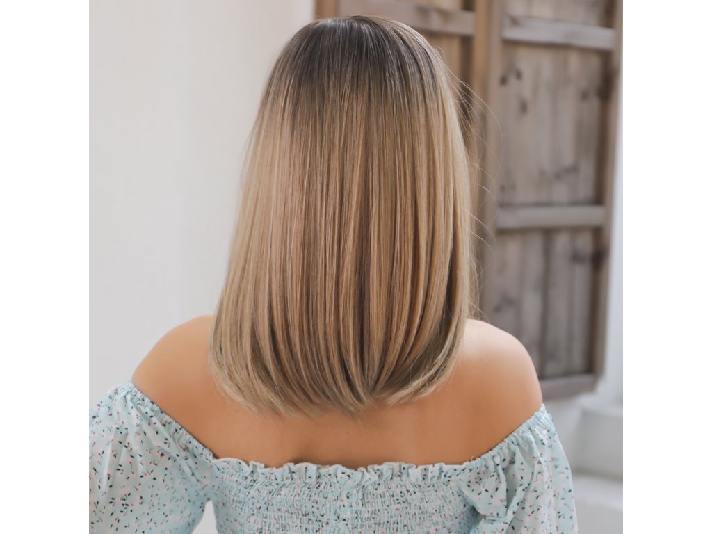 Krátká blond paruka Nevada a se síťkou (lace front)