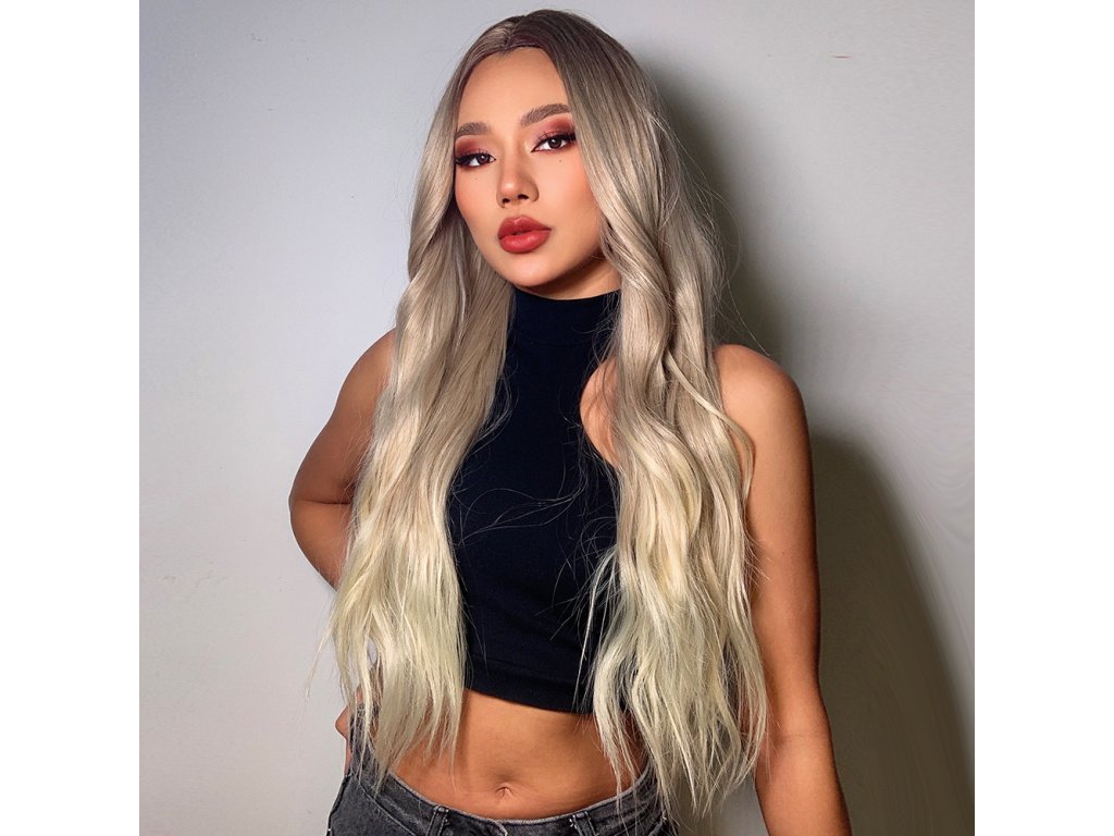 Zářivá blond paruka Verona se síťkou (lace front)