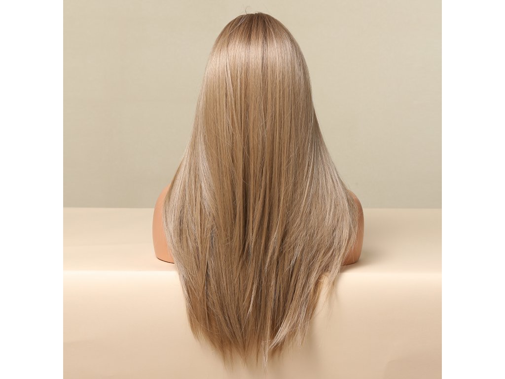 Dlouhá blond paruka Merien se síťkou (lace front)
