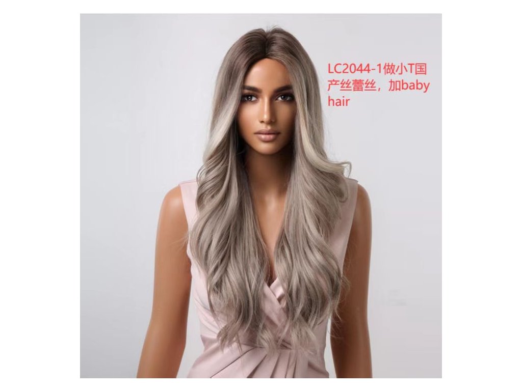 Slonová kost paruka Clarissa se síťkou (lace front)
